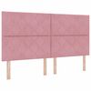 vidaXL Cama Box com colch&atilde;o com cabeceira Rosa 200 x 180 cm Poli&eacute;ster