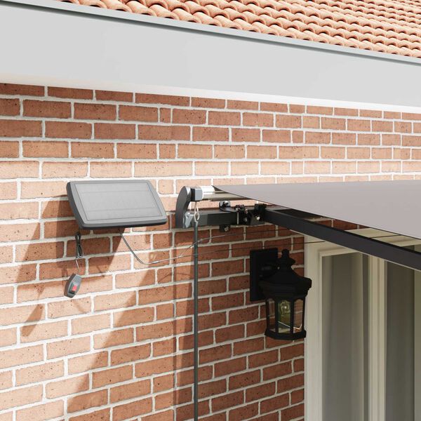 vidaXL Toldo Retr&aacute;til Manual Cinzento-claro 500 &times;300 cm tecido