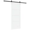 vidaXL Porta Deslizante Branco e Preto 83 x 202 cm