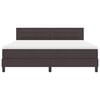 vidaXL Cama Box com colch&atilde;o com led Marrom Escuro 180 x 200 cm tecido