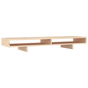 vidaXL Suporte para monitor 100x27x14 cm madeira de pinho maci&ccedil;a