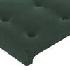 vidaXL Cabeceira de cama c/ abas veludo 83x16x78/88 cm verde-escuro
