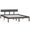 vidaXL Estrutura de cama king 150x200 cm pinho maci&ccedil;o cinzento
