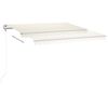 vidaXL Toldo autom&aacute;tico com LED e sensor de vento 450x300 cm cor creme