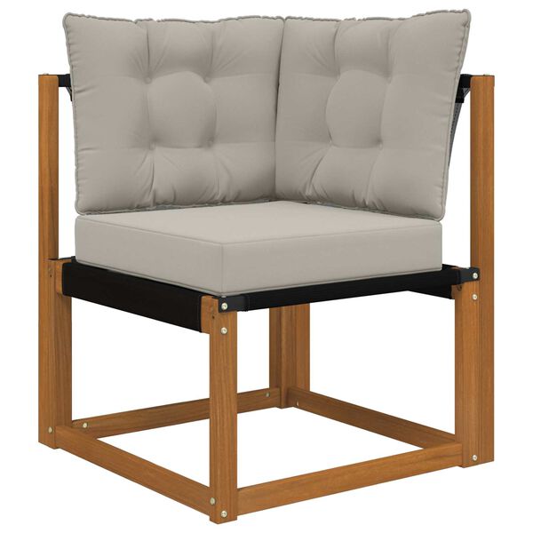 vidaXL Almofada para Sof&aacute; Externo 3 pcs Cinzento Poli&eacute;ster