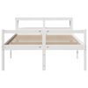 vidaXL Cama para idosos com cabeceira 150x200 cm pinho maciço branco