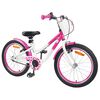 vidaXL Bicicleta Infantil 18 Polegadas para 5-7 anos Rosa Escuro