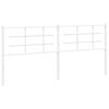 vidaXL Cabeceira de substitui&ccedil;&atilde;o 200 cm metal branco