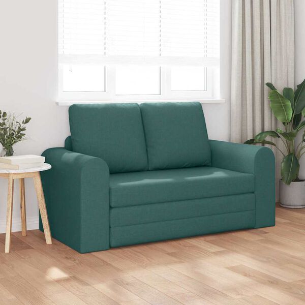 vidaXL Sofá-Cama Verde-escuro 148 x 71 x 83 cm tecido