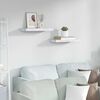 vidaXL Prateleira de Parede 2 pcs M&aacute;rmore Branco 50 x 23,5 x 4 cm