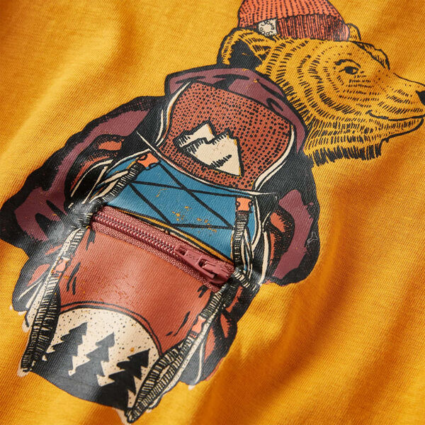 T-shirt de manga comprida para crian&ccedil;a cor ocre 116