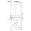 vidaXL Porta NARVIK Natural 85 x 210 cm Madeira de Pinus S&oacute;lida