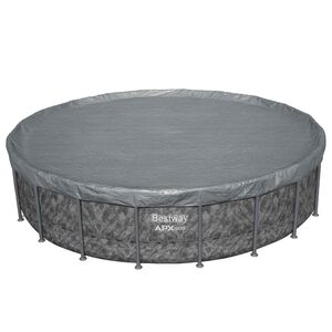 Bestway Capa para Piscina &Oslash;4,27 m Redondo Poli&eacute;ster Cinzento