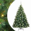 vidaXL &Aacute;rvore de Natal Artificial com 300 LEDs Verde 210 cm PE e PVC