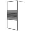 vidaXL Divis&oacute;ria de chuveiro c/ vidro ESG transparente 100x195cm preto