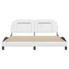 vidaXL Estrutura de cama Viana com LED sem colch&atilde;o 180x200 cm branco