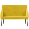 vidaXL Banco 110x76x80 cm veludo amarelo