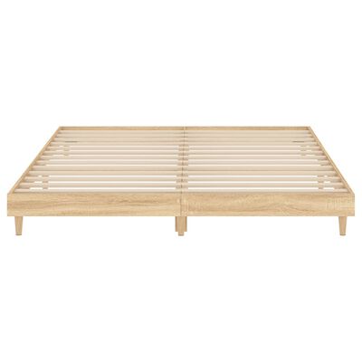 vidaXL Estrutura de cama 120x200 cm derivados madeira carvalho sonoma