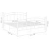 vidaXL Estrutura de cama 140x200 cm metal branco