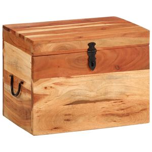 vidaXL Caixa de arruma&ccedil;&atilde;o 39x28x31 cm madeira de ac&aacute;cia maci&ccedil;a