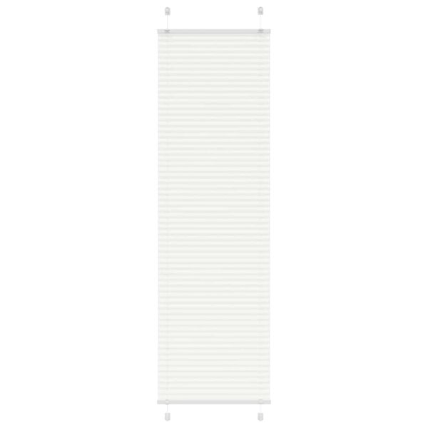 vidaXL Branco Plissada Cega 65x200 cm Largura Tecido 64,4 cm Poli&eacute;ster