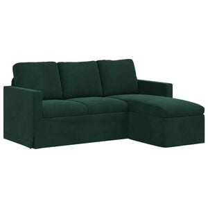 vidaXL Sof&aacute; Verde Escuro 178 x 134 x 80 cm Veludo