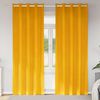 vidaXL Cortinas opacas 2 pcs Amarelo Mostarda 140 x 260 cm Veludo