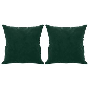 vidaXL Almofadas decorativas 2 pcs 40x40 cm veludo verde-escuro