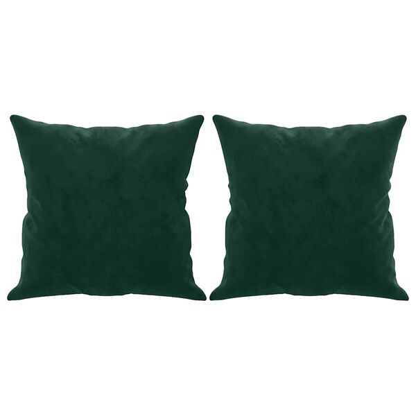 vidaXL Almofadas decorativas 2 pcs 40x40 cm veludo verde-escuro