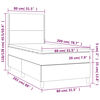 vidaXL Cama box spring c/ colch&atilde;o/LED 80x200 cm veludo rosa