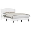 vidaXL Estrutura da Cama Branco 140 x 190 cm Couro Sint&eacute;tico