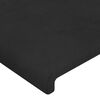 vidaXL Cabeceira de cama c/ luzes LED veludo 163x16x118/128 cm preto