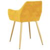 vidaXL Cadeiras de jantar 2 pcs veludo amarelo