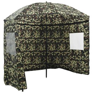 vidaXL Guarda-Chuva para Pesca Camuflagem 240 x 210 cm