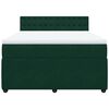 vidaXL Cama com molas/colch&atilde;o 160x200 cm veludo verde-escuro