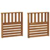 vidaXL Bra&ccedil;os 2 pcs Castanho 60 x 6 x 61 cm Madeira processada