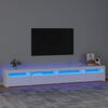 vidaXL M&oacute;vel de TV com luzes LED 270x35x40 cm branco