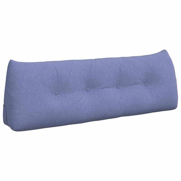 vidaXL Travesseiro para Costas Azul Jeans 140 x 24 x 50 cm tecido