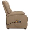 vidaXL Poltrona de massagens elevat&oacute;ria couro artificial cappuccino