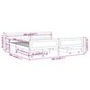 vidaXL Estrutura de cama com 4 gavetas 200x200 cm pinho maci&ccedil;o branco