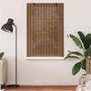 vidaXL Estores de rolo com cortinas Manual Castanho 80 x 160 cm Bambu
