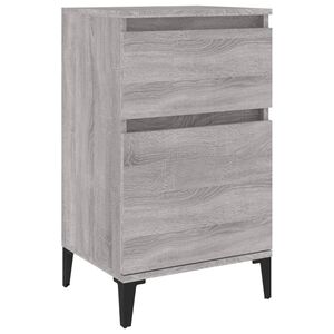 vidaXL Mesa de cabeceira 40x35x70 cm cinzento sonoma