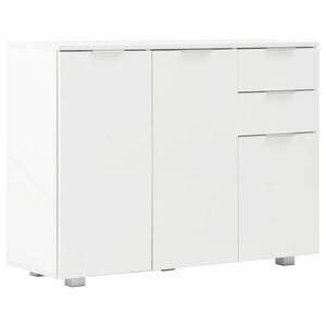 vidaXL Aparador 107x35x80,5 cm branco brilhante