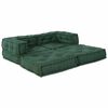 vidaXL Sof&aacute; Modular 2 pcs Verde 140 x 70 x 56 cm tecido