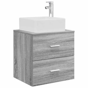 vidaXL Vaidade com Pia Suspensa Sonoma cinzento 53 x 34,5 x 63 cm