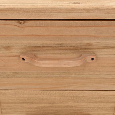 vidaXL Mesa de cabeceira em madeira de abeto maciça 50x35x57 cm