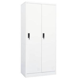 vidaXL Roupeiro 80x50x180 cm a&ccedil;o branco