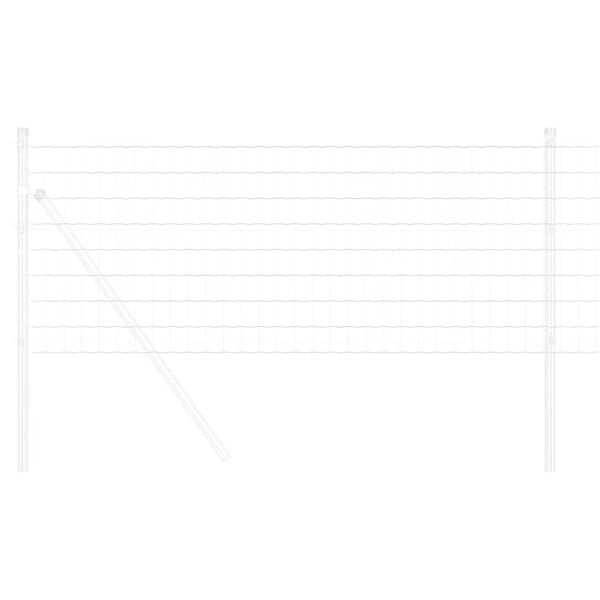 vidaXL Cerca Euro Prateado 0.6 x 25 m