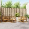 vidaXL Conjunto de Sof&aacute;s para Exterior 6 pcs Natural e Creme
