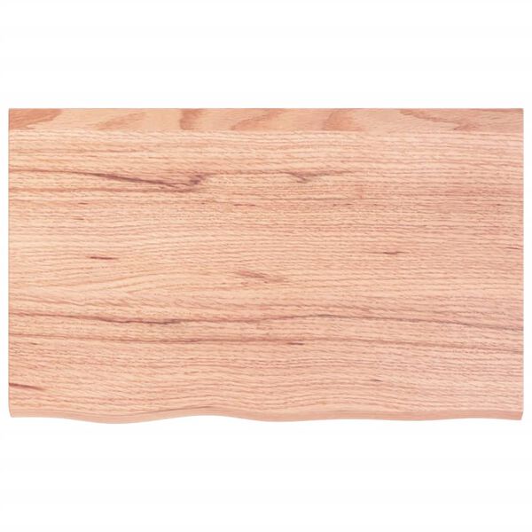 vidaXL Bancada p/ WC 80x50x(2-6) cm madeira maci&ccedil;a tratada castanho